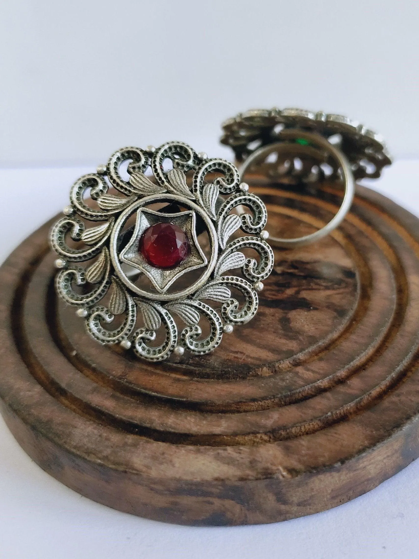 Silver Look-Alike Adjustable Finger Rings – Casual Wear | Sarichka