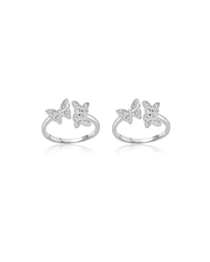 Silver Toering Chic Butterfly