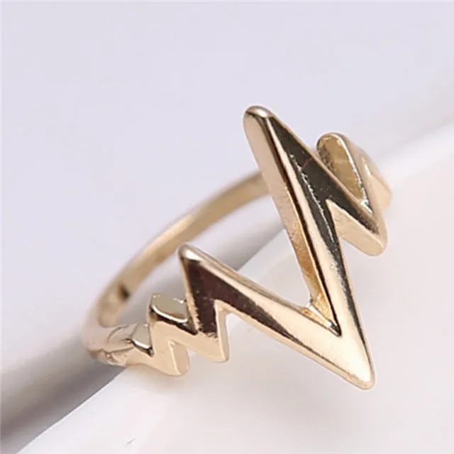 Simple Chic Lightning Design Rock Style Finger Rings