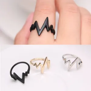 Simple Chic Lightning Design Rock Style Finger Rings