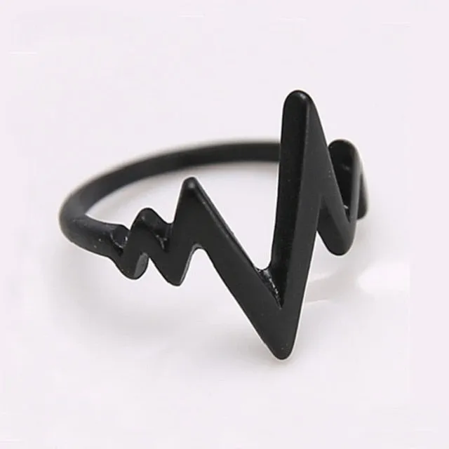 Simple Chic Lightning Design Rock Style Finger Rings