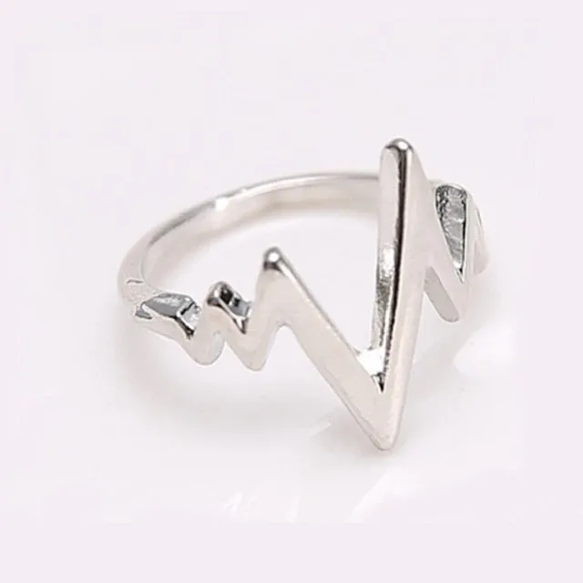 Simple Chic Lightning Design Rock Style Finger Rings