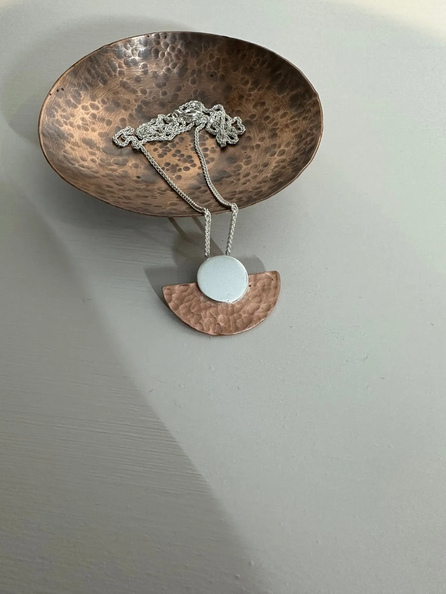 Sun and Moon Mixed Metal Necklace