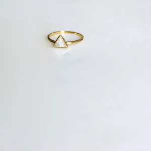 Triangle shape CZ ring #HC16011