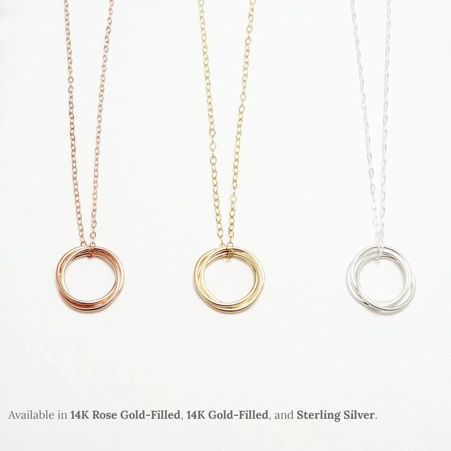Unity Interlocking Circle Necklace