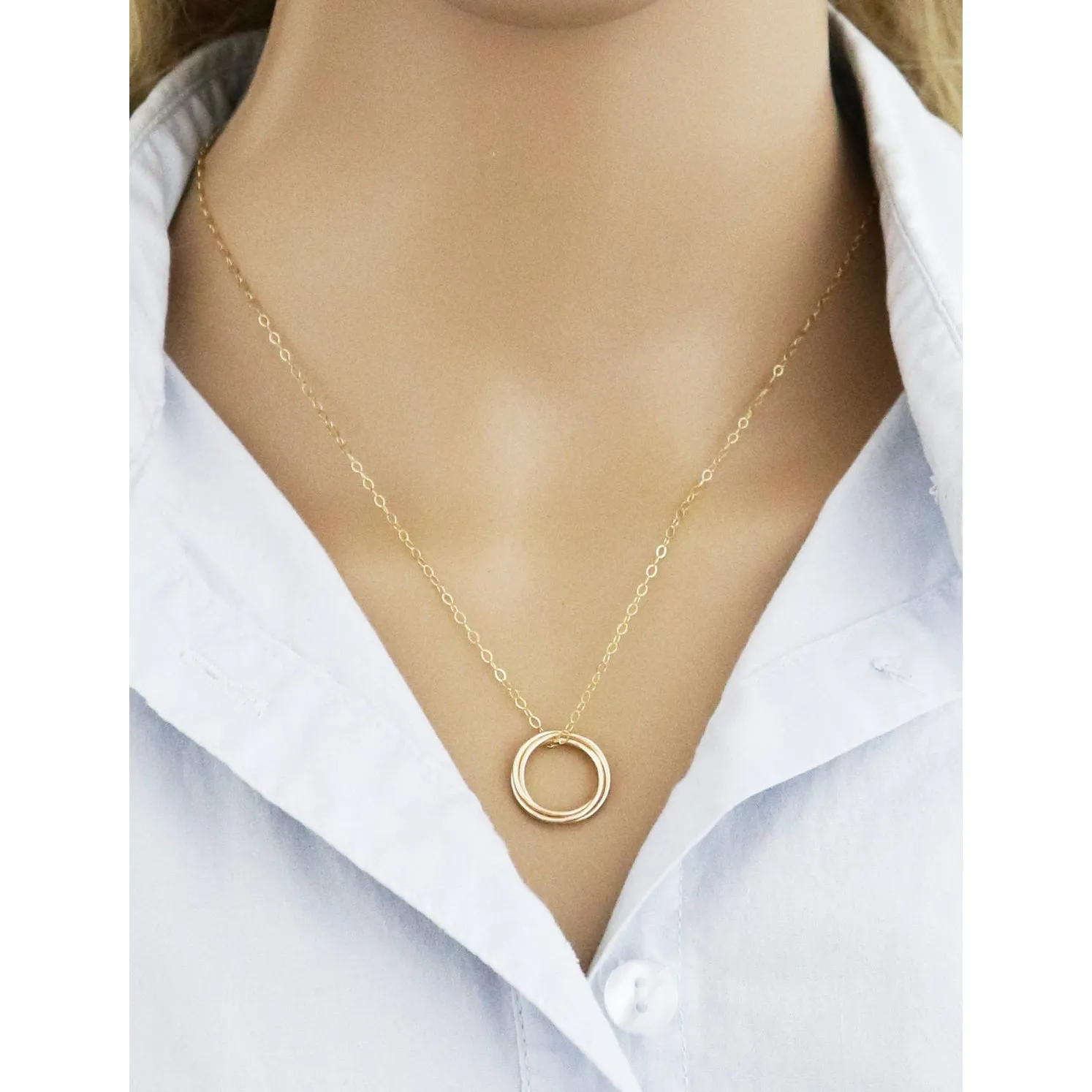 Unity Interlocking Circle Necklace