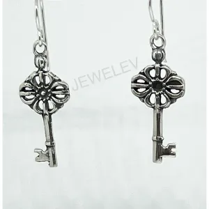 Vintage Key Earrings