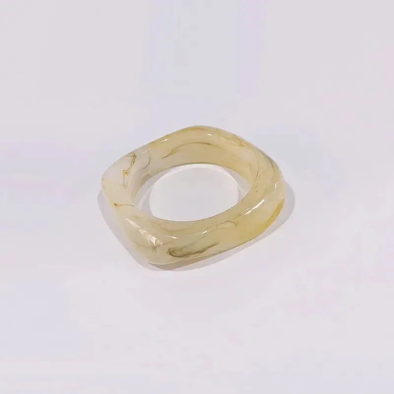 Vintage Punk Thick Irregular Resin Bracelet for Women Jewelry