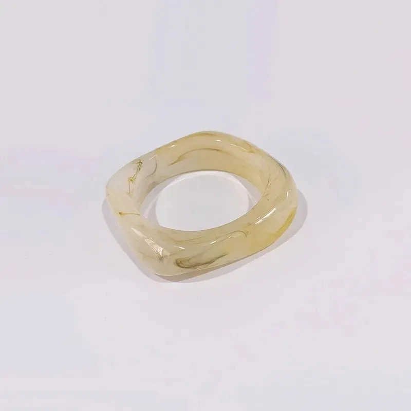 Vintage Punk Thick Irregular Resin Bracelet for Women Jewelry