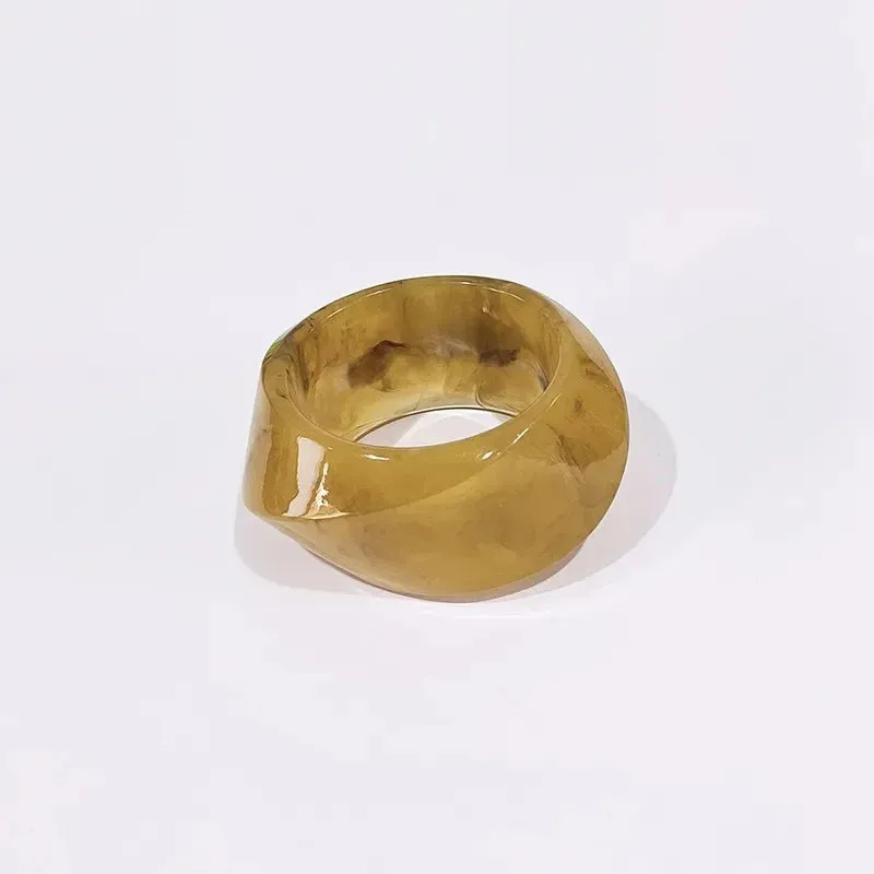 Vintage Punk Thick Irregular Resin Bracelet for Women Jewelry