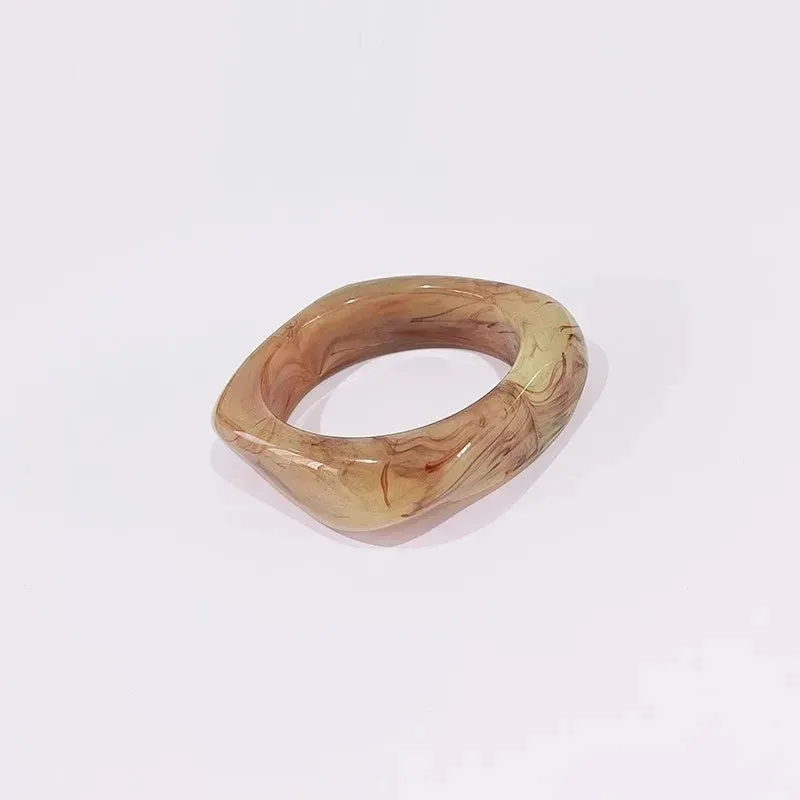 Vintage Punk Thick Irregular Resin Bracelet for Women Jewelry