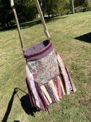 Vintage Vibes Fringe Purse, Festival Fringe Bag, Hippie Handbag, Boho Chic Crossbody Embellished purse