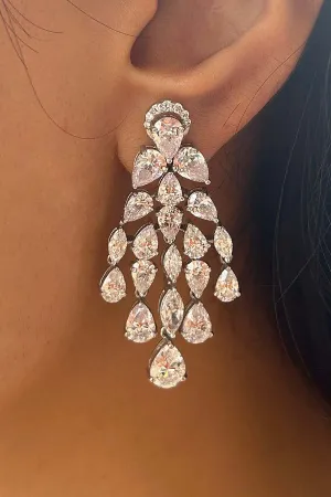 White Zirconia Regalia Earrings