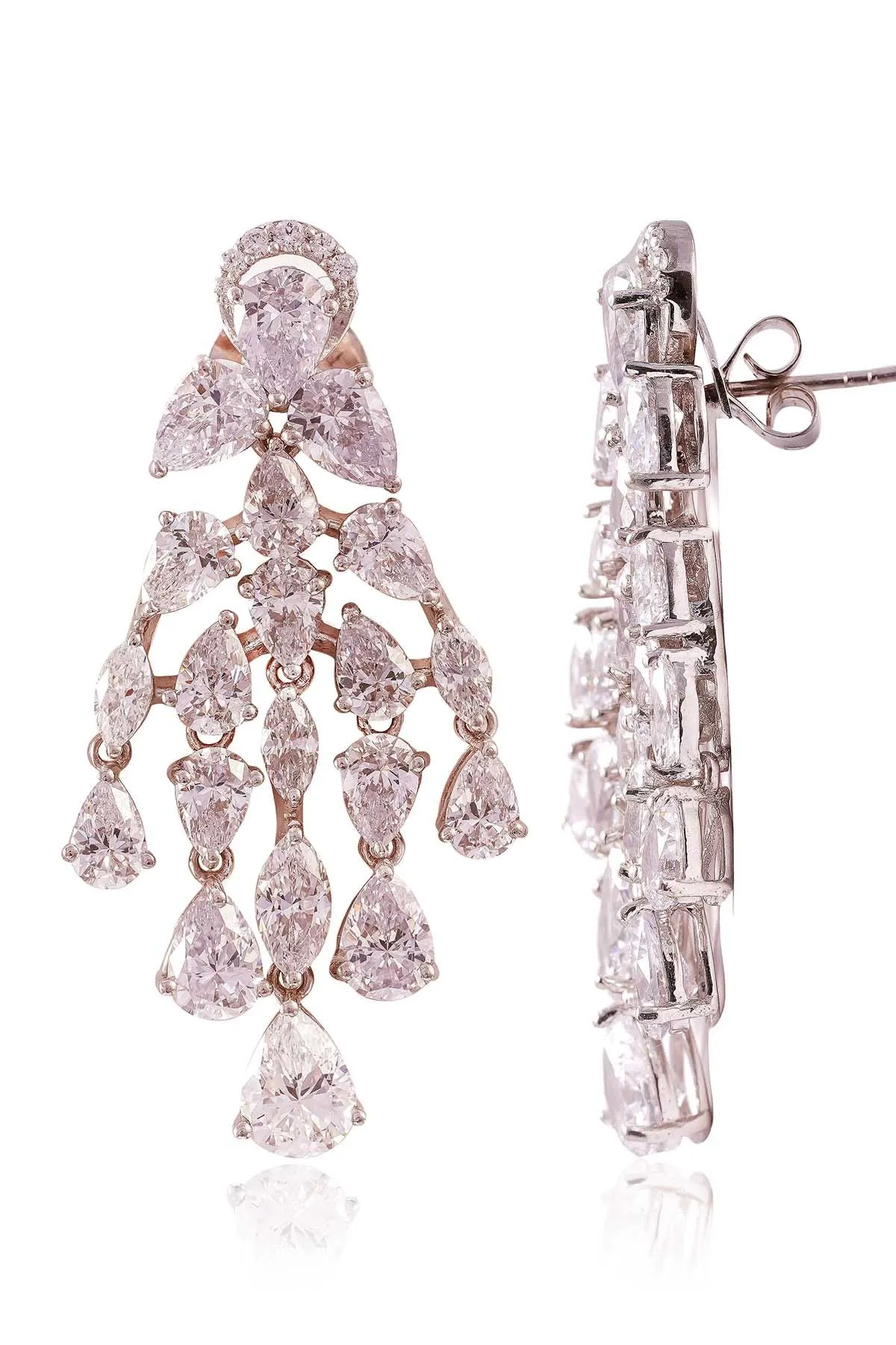 White Zirconia Regalia Earrings