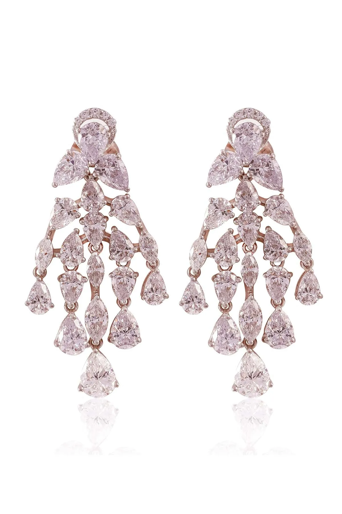 White Zirconia Regalia Earrings