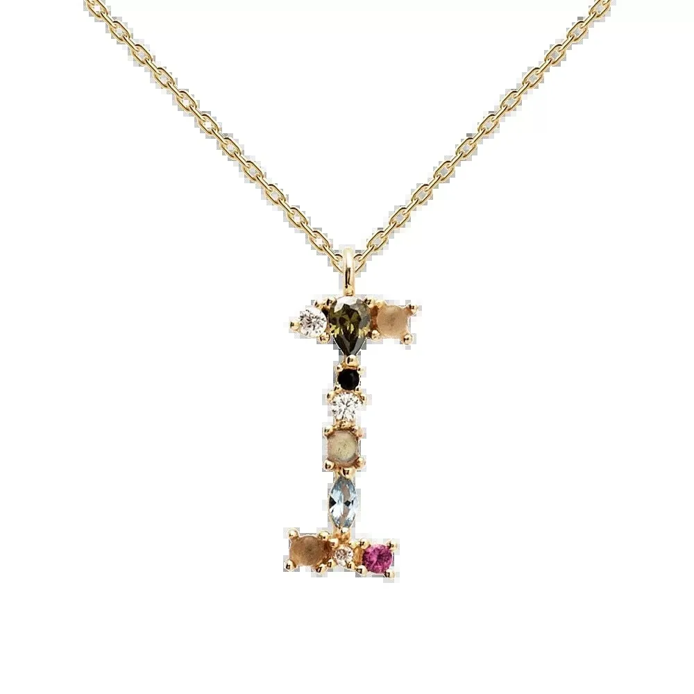 Wholesale 26 Letter Classic Gold Plated Necklaces