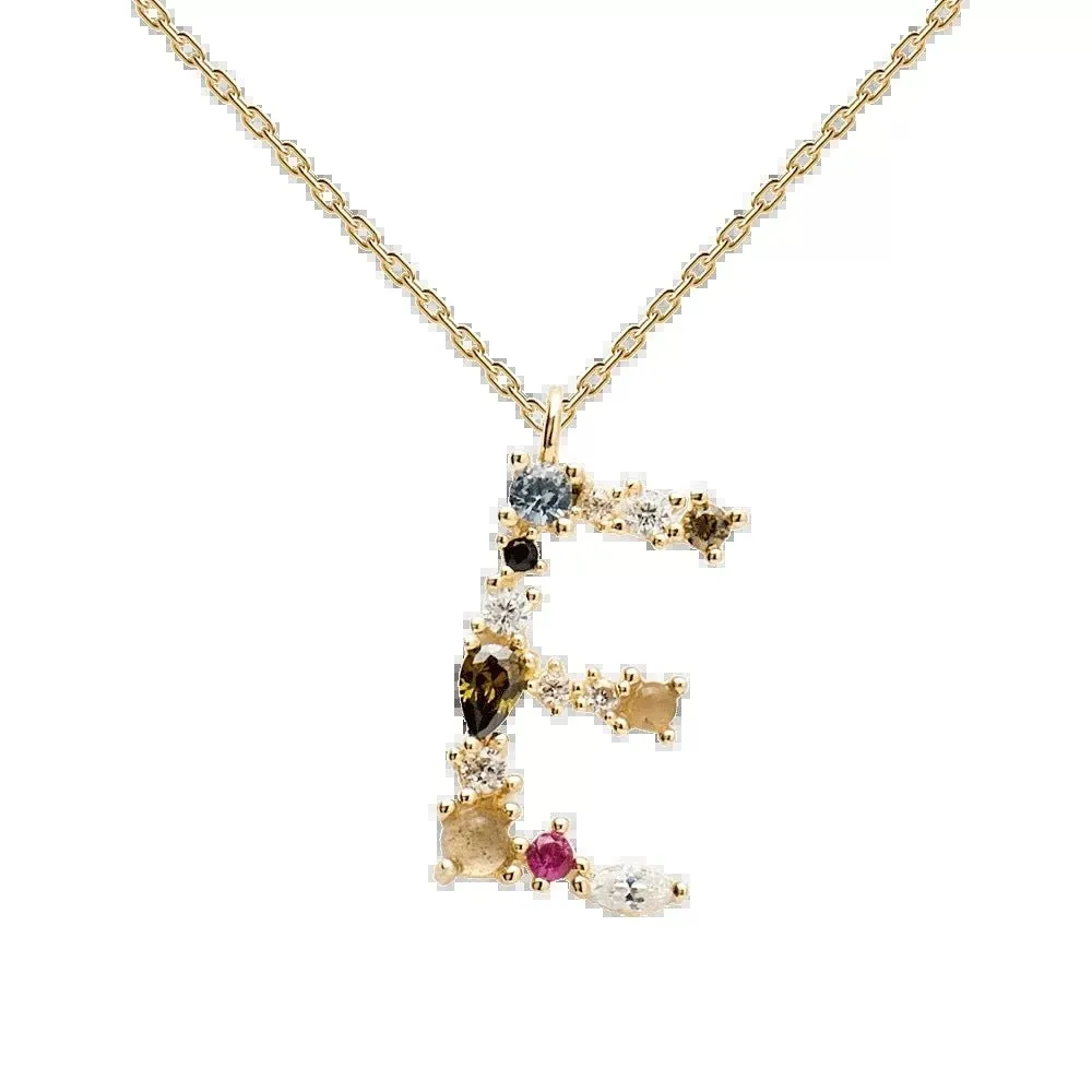 Wholesale 26 Letter Classic Gold Plated Necklaces