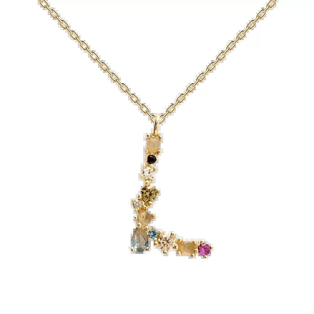 Wholesale 26 Letter Classic Gold Plated Necklaces