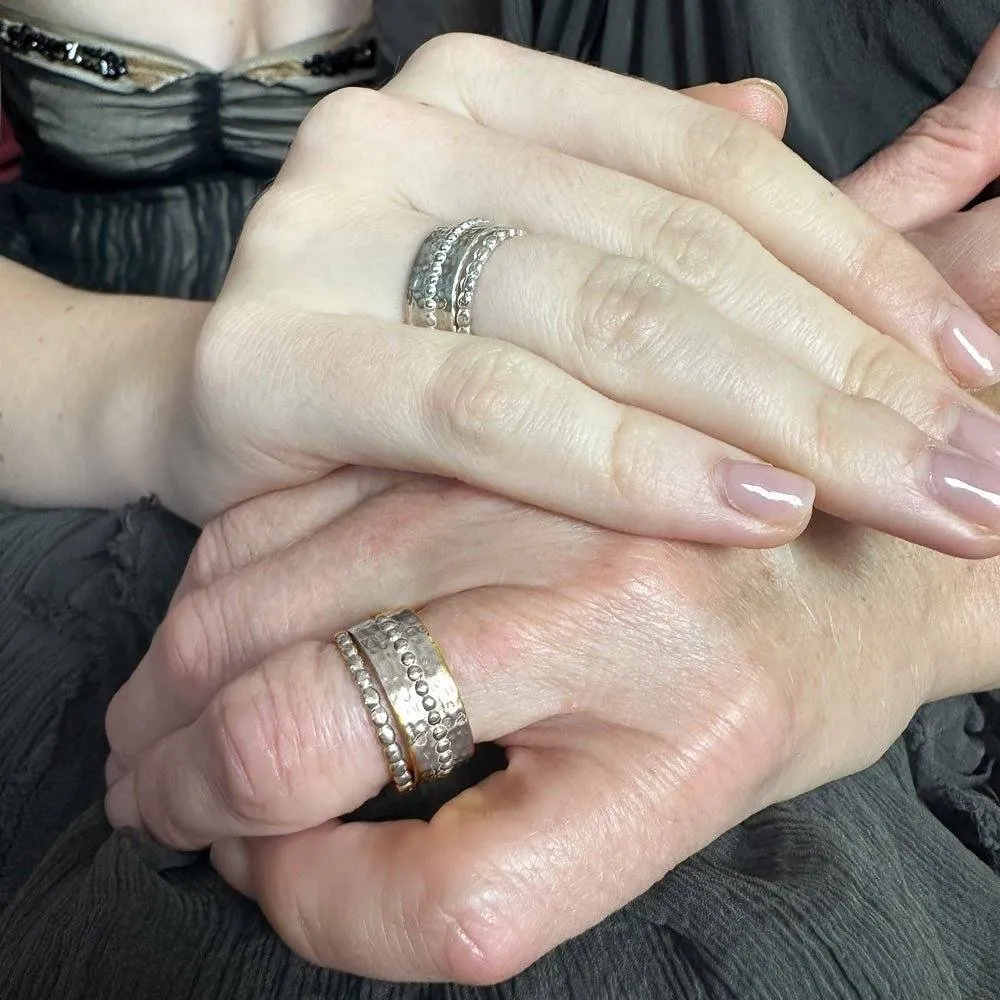 Wide Silver Ring Band