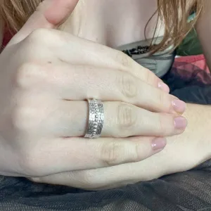 Wide Silver Ring Band