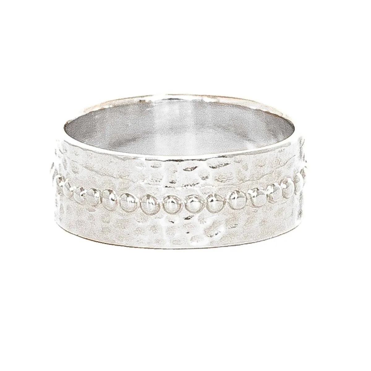 Wide Silver Ring Band