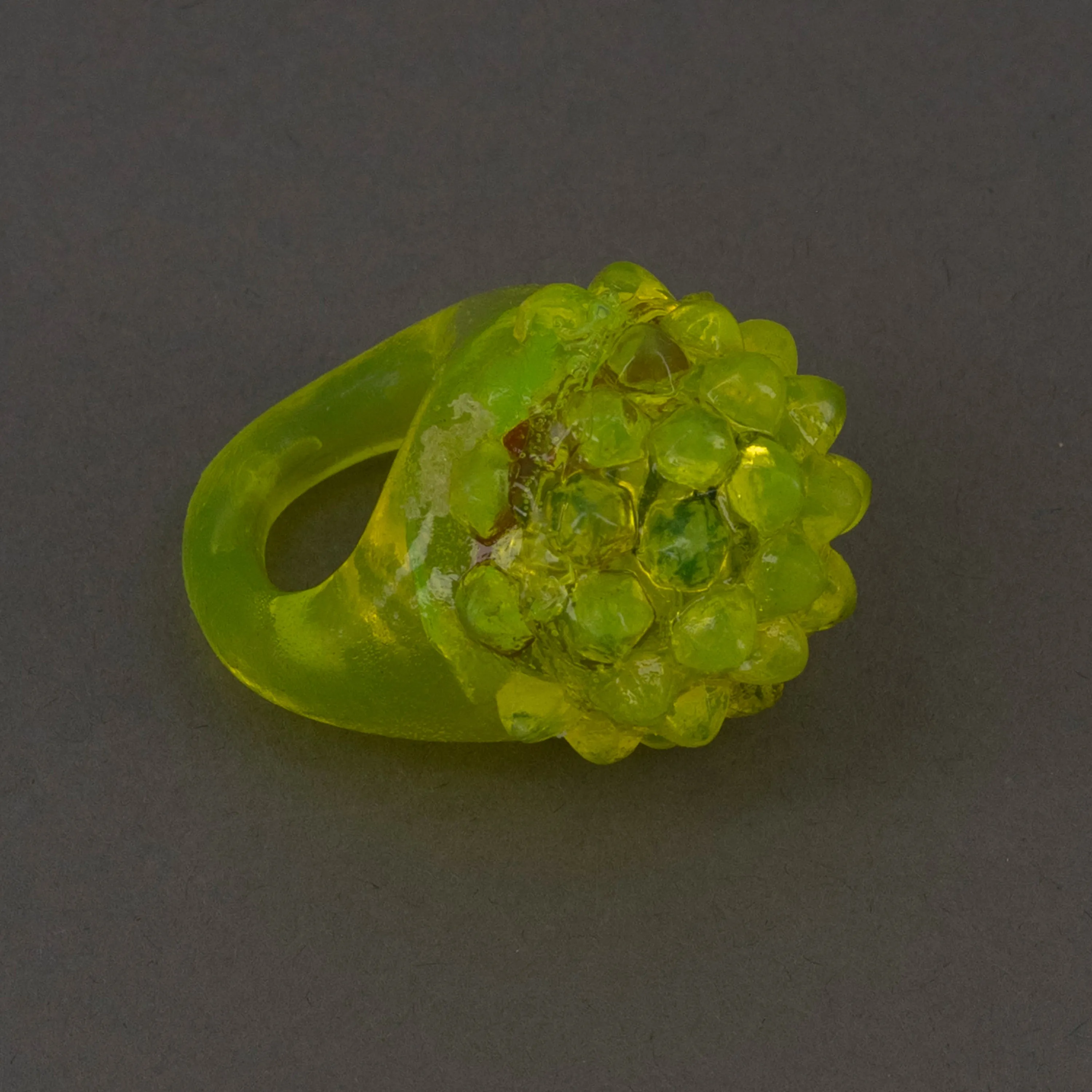 Yellow LED Light Up Flashing Jelly Bumpy Rings - Pack of 48