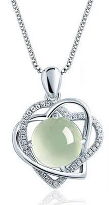 Zoeber Fashion Silver Gold Cubic Zirconia Heart Pendants Necklace  Box Chain Choker Necklaces for Women Statement Jewelry Gifts