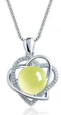 Zoeber Fashion Silver Gold Cubic Zirconia Heart Pendants Necklace  Box Chain Choker Necklaces for Women Statement Jewelry Gifts
